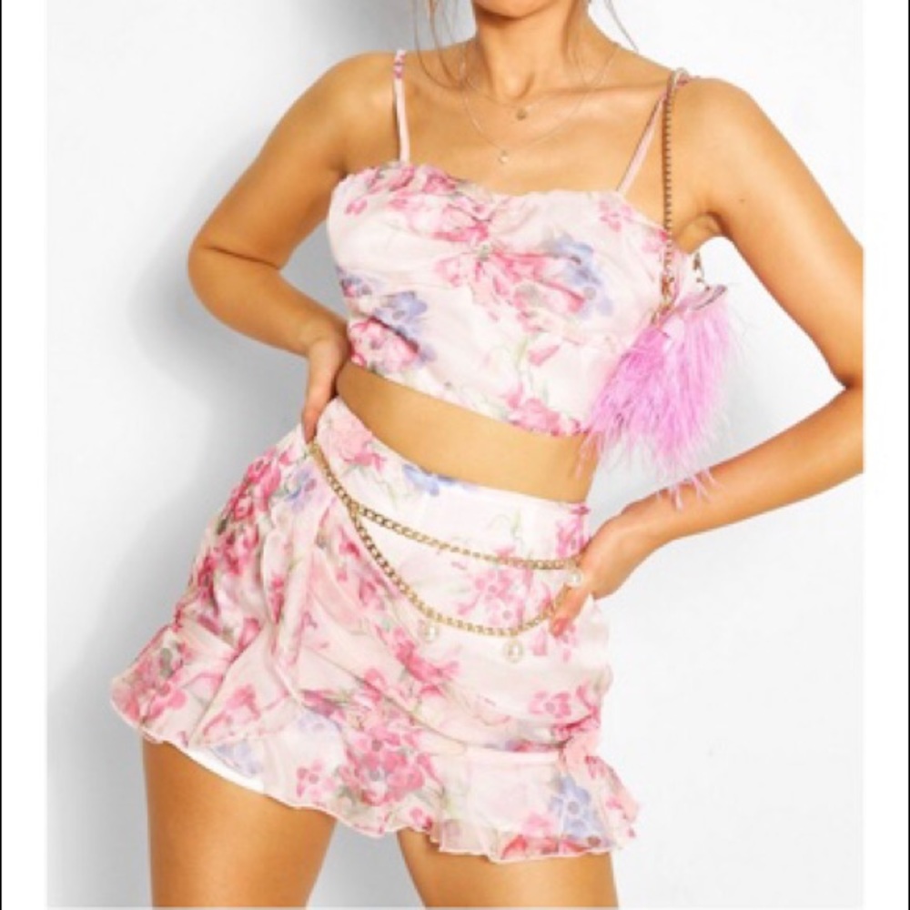 Floral skirt set
